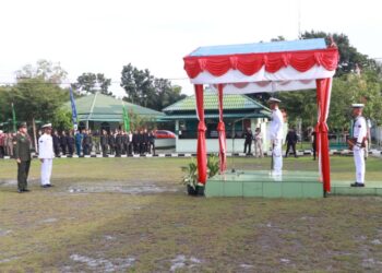 HUT TNI ke- 79, Kodim 0317/TBK Gelar Upacara