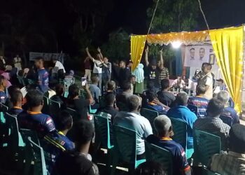 Paslon Bupati Lingga Nomor Urut 1 Nizar-Novrizal Disambut Antusias Warga Tekoli