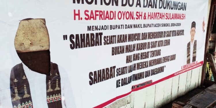 Spanduk Paslon Nomor Urut 1 Dirusak OTK, Tim Kampanye Serukan Demokrasi Sehat