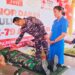 Sambut Hari Armada RI ke- 79, Lanal TBK Bersama INTI Kepri Gelar Donor Darah dan Bagi Sembako