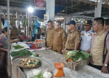 Jelang Nataru Bupati Asahan Sidak Pasar