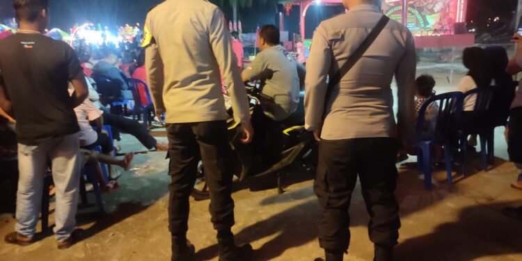 Personel Polsek Daik Lingga Amankan Perayaan Cap Go Meh 2576 Kongzili di Desa Kudung