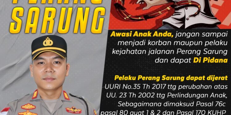 Stop Perang Sarung, Kapolsek Tebing Ingatkan Pelaku Dapat Dipidana