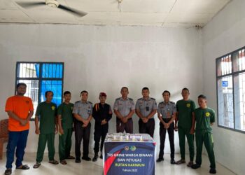 Lakukan Tes Urine, Rutan Karimun Pastikan selalu Zero dari Peredaran Narkoba