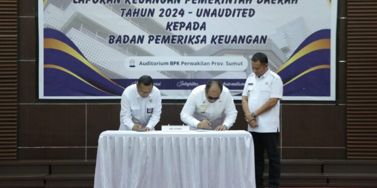 Pemkab Asahan Serahkan Laporan Keuangan Daerah Unaudited TA 2024