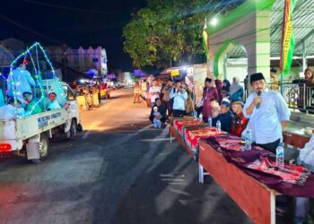 Pulang Kampung, Nurdin Basirun Lepas Pawai Takbir Keliling di Kecamatan Moro