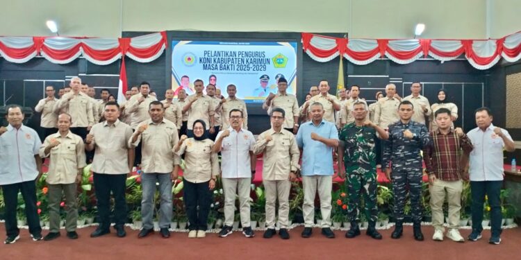 Pelantikan Pengurus KONI, Sri Rezeki Targetkan Karimun Naik Peringkat pada Porprov 2026