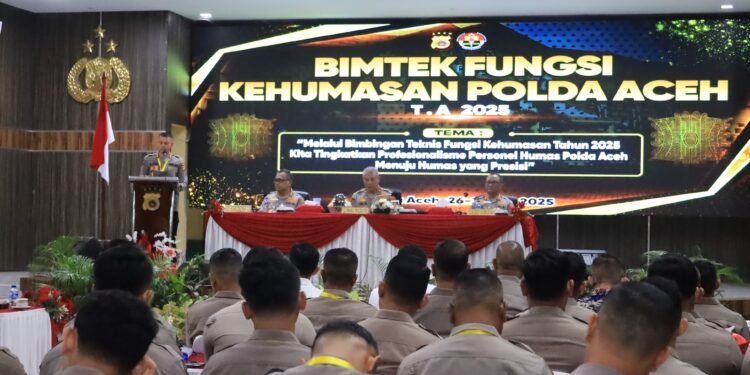 Polda Aceh Gelar Bimtek Fungsi Kehumasan, Wakapolda: Ini Ruang Belajar dan Evaluasi