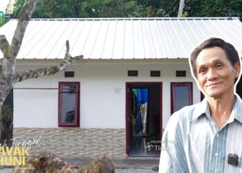 PT Timah Bantu Bangun Rumah Warga di Bangka yang Tidak Layak Huni