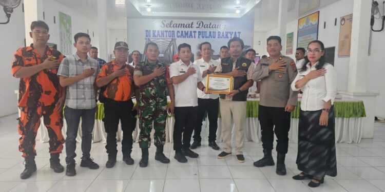 Camat Pulau Rakyat Buka Sosialisasi Strategi Pencegahan Intoleransi, Radikalisme dan Terorisme dari Densus 88 Polri