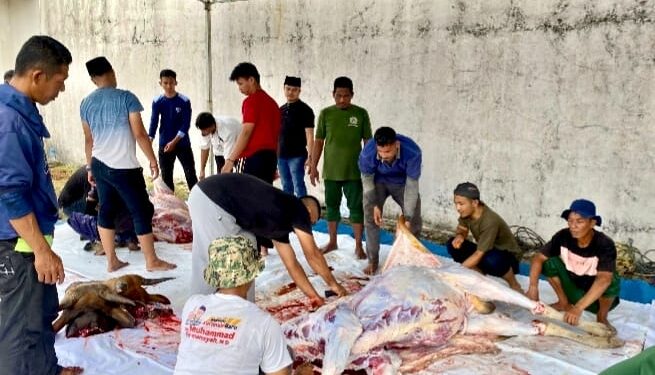 Idul Adha 1446 H Rutan Karimun Sembelih Empat Ekor Hewan Kurban