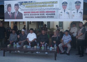 Bupati Asahan Serahkan Hewan Kurban Presiden RI ke Masjid Raya Kisaran