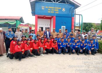 Bupati Asahan Resmikan Pos Damkar Kecamatan Aek Ledong, Disambut Antusias Anak-Anak SD