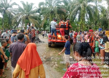 Hari Ketiga, Perikan Temukan Mayat Surya Pebrian Hayut Di Sungai Asahan