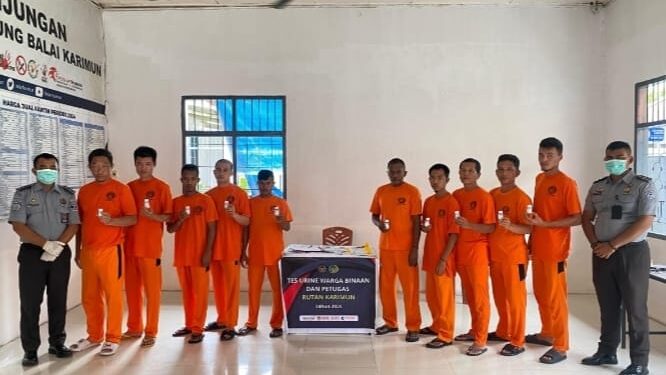Deteksi Dini Zero Narkoba, Rutan Karimun Tes Urine Petugas dan WBP