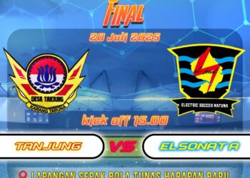 Final DANDENHANUD 477 CUP I Natuna: FC Tanjung Vs Elsonata PLN! Wira Subi Buru Sepatu Emas