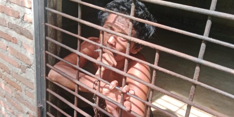 ODGJ di Desa Bangun Terpaksa Diikat Rantai Karena Aniaya Ibu Kandung