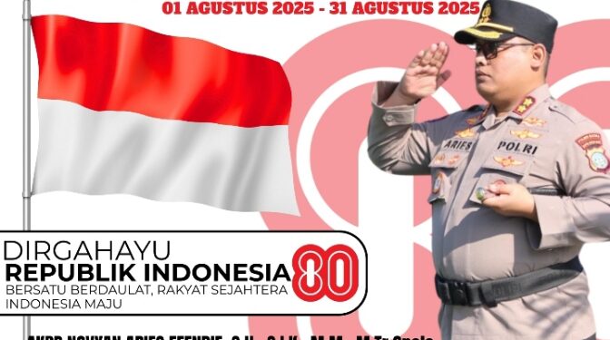 Dari Natuna untuk Indonesia: Kapolres Serukan Serentak Kibarkan Sang Saka Merah Putih HUT 80 RI