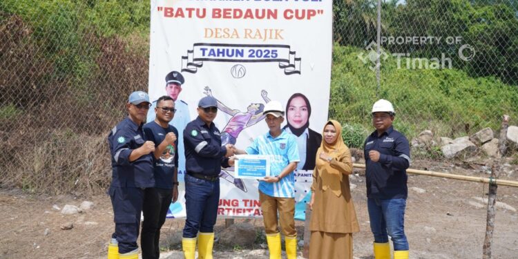 PT Timah Sponsori Turnamen Bola Voli Batu Bedaun Cup