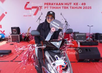 Dipa Putri Bawa Pulang Hadiah Motor di Pekan Sehat HUT ke- 49 PT Timah di Belinyu
