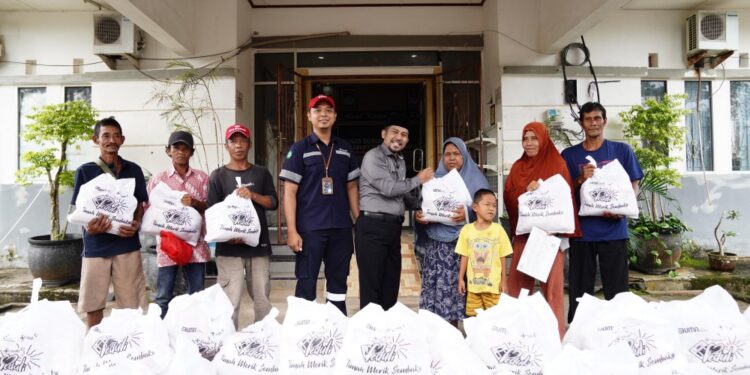Melalui Bantuan Paket Sembako, PT Timah Ikut Atasi Stunting di Bangka Selatan