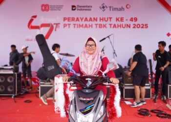 Indriati Juga Berhasil Bawa Pulang Motor dalam Pekan Sehat HUT ke- 49 PT Timah Tbk 