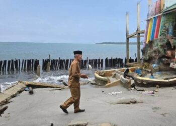 Wabup Aceh Singkil Tinjau Abrasi Parah di Pulo Sarok, Janji Tindakan Cepat dan Solusi Permanen