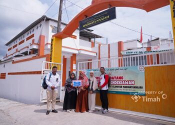 Dukung Pendidikan dan Keagamaan, PT Timah Serahkan Bantuan Pembangunan Masjid Yayasan Khodijah Center Madani