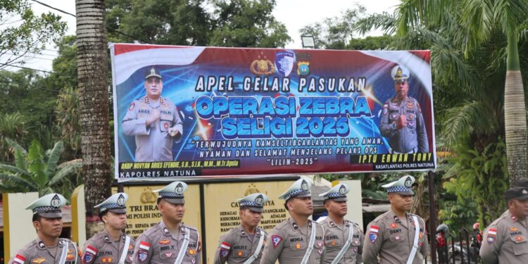 Polres Natuna Gelar Apel Operasi Zebra 2025, Tekankan Disiplin Berlalu Lintas dan Keselamatan Bersama