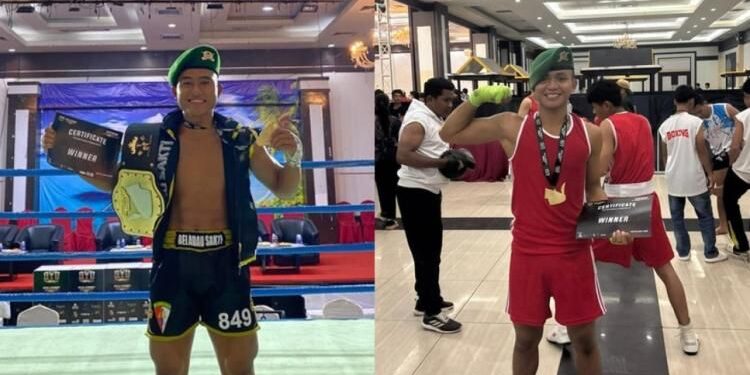 Dua Petarung Yonif 849 Sukes di Batam, Dua Sabuk Juara Disapu Bersih di Ryu Crazy Night 2025