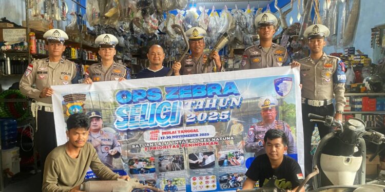 Satlantas Polres Natuna Tegas Tertibkan Knalpot Brong, Kasat Lantas Turun Langsung Beri Himbauan ke Bengkel