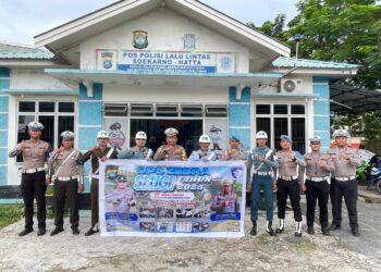 Satlantas Polres Natuna Gelar Patroli Gabungan Ops Zebra Seligi 2025 di Simpang Masjid Al-Jami’