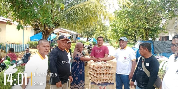 Masyarakat Nusantara Indonesia dan CV Sapujagad Serahkan Bantuan Sembako ke Masyarakat Batang Toru