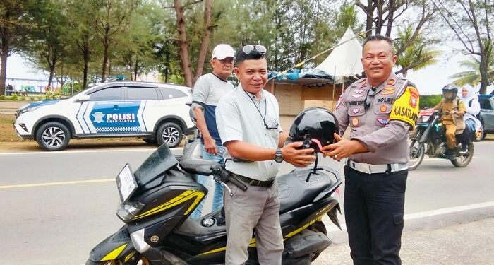 Polres Natuna: Helm Itu Sahabat, Bukan Mantan. Jangan Ditinggal Saat Musim Utara