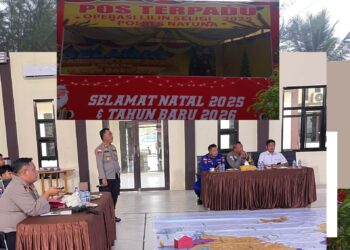Polres Natuna Siagakan 6 Posko Terpadu Operasi Lilin Seligi 2025, Pantai Piwang Jadi Sentra Pengamanan Nataru