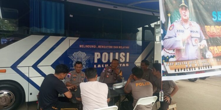 Gerai Lantas Hadir di Posko Terpadu Natuna, Edukasi dan Layanan Masyarakat Sambut Nataru 2025-2026