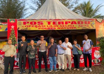 Silaturahmi BKAG ke Pos Terpadu Lilin Seligi, Apresiasi Kesiapsiagaan Petugas Pengamanan Natal di Natuna
