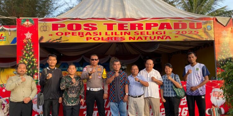 Silaturahmi BKAG ke Pos Terpadu Lilin Seligi, Apresiasi Kesiapsiagaan Petugas Pengamanan Natal di Natuna