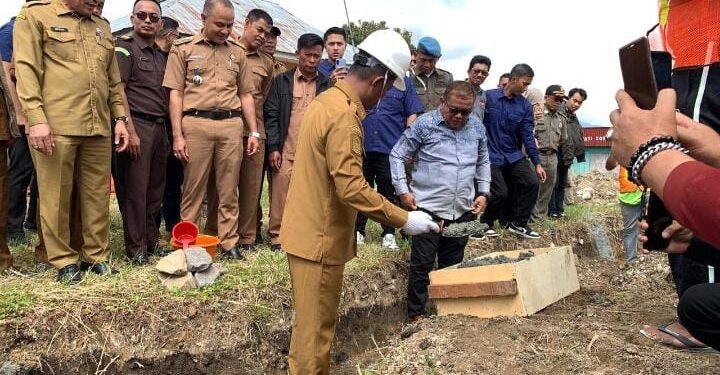 Peletakan Batu Pertama Pembangunan Kantor Gerai Koperasi Desa Merah Putih