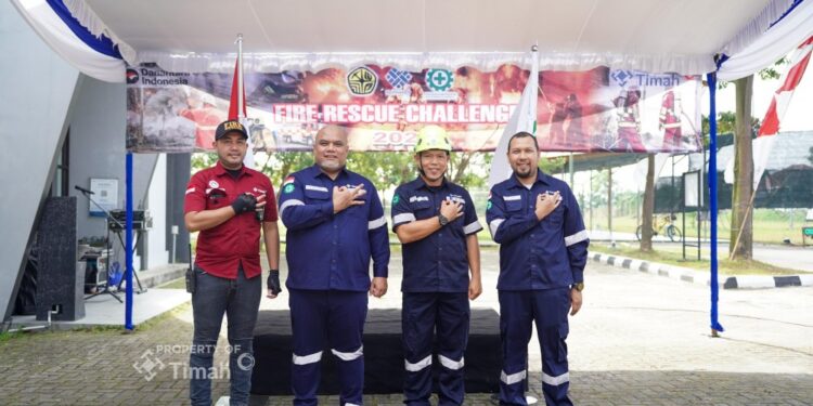 Semarak Peringatan Bulan K3 Nasional di PT TIMAH Tbk, Gelar Timah Fire Rescue Challange