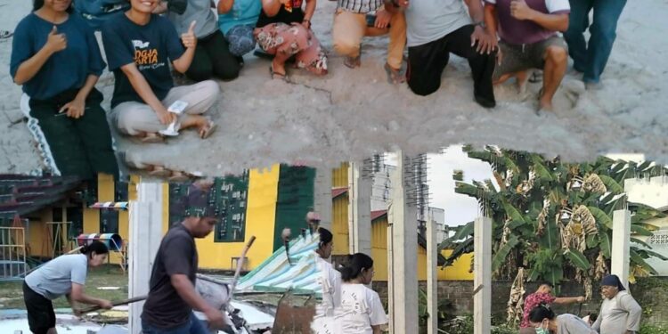 Anggota Polres Lingga Ikut Goro di Gereja Katolik Stasi St Paulus Dabo Singkep