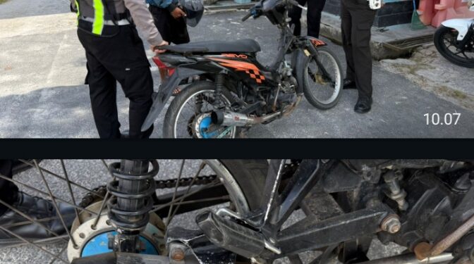 Satlantas Polres Natuna Gencar Hunting Knalpot Brong, Puluhan Diamankan dan Dimusnahkan