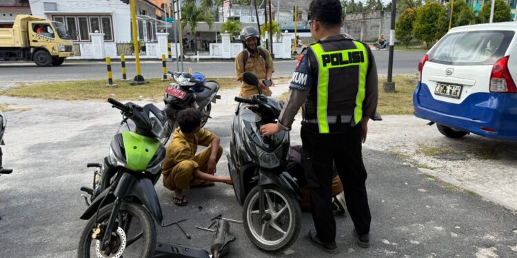 Hunting Knalpot Brong Polisi Natuna, Oknum Pegawai Pemkab Ikut Terjaring dan Diminta Ganti Knalpot Standar