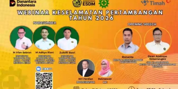 Perkuat Budaya K3 Perusahaan, PT TIMAH Tbk Gelar Webinar Keselamatan Pertambangan