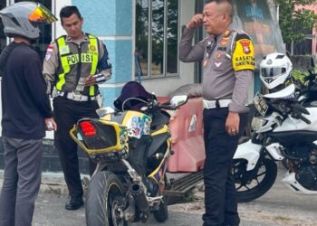 Kasat Lantas Polres Natuna Turun Langsung Tertibkan Knalpot Brong, Operasi Keselamatan Seligi 2026 Digelar Tegas dan Humanis
