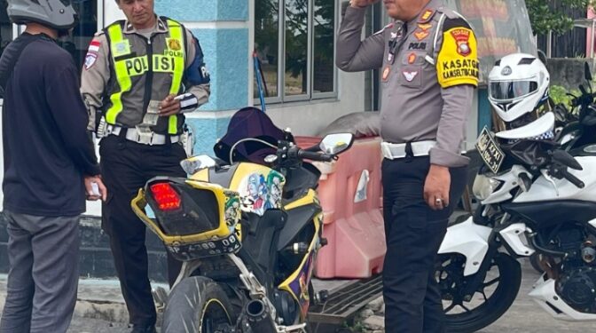 Kasat Lantas Polres Natuna Turun Langsung Tertibkan Knalpot Brong, Operasi Keselamatan Seligi 2026 Digelar Tegas dan Humanis