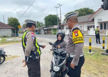 Satlantas Polres Natuna Gelar Penertiban Kendaraan dalam Operasi Keselamatan,58 Motor Terjaring