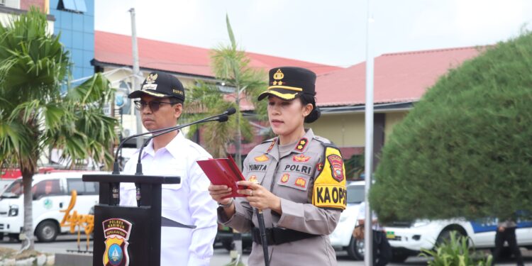 Pastikan Mudik Aman, Polres Karimun dan Forkopimda Apel Gelar Pasukan Operasi Ketupat Seligi 2026