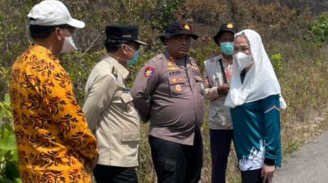 Kapolres Natuna Bersama Bupati dan Wakil Bupati Tinjau Karhutla Batubi–Kelarik, Penanganan Diperkuat