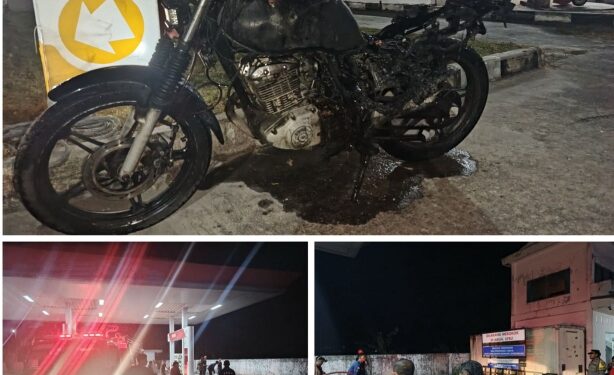 Insiden di Natuna: Sepeda Motor Terbakar Sesaat Setelah Pengisian BBM di SPBU Bandarsyah
